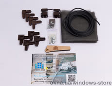 Набір універсальний для ремонту віконної москітної сітки 700*1400 мм коричневий